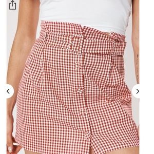 Trendy belted gingham skirt- worn once